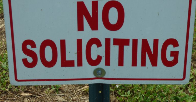 Are No Soliciting Signs Enforceable
